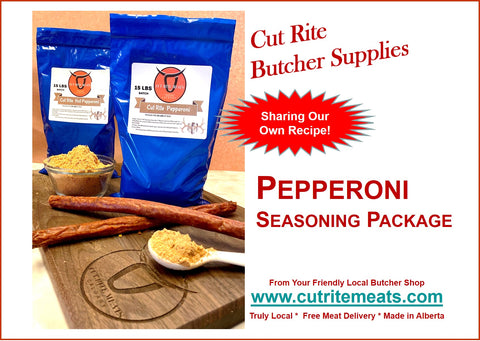 Butcher Supplies: Cut Rite Pepperoni Seasoning Packages (2 flavour choices)