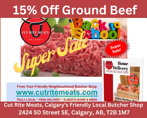 Cut Rite's Ground Beef Super Sale: Back to School 15% Off (auto discount)