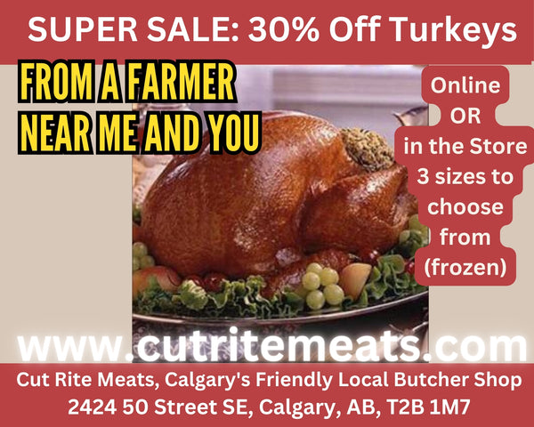 FROZEN EASTER  Turkeys from Alberta Farmers: 30% Off with Code: TURKEY