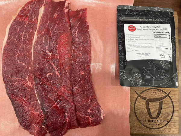 Jerky Do It Yourself: 5lb Alberta Beef and Country Seasoning Packs:  Cut Rite's special Country Smoke Flavour Packs for Do It Yourself Kits (DIY)