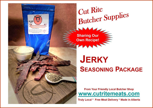 Jerky Do It Yourself: 10lb Alberta Beef and Country Seasoning Packs:  Cut Rite's special Country Smoke Flavour Packs for Do It Yourself Kits (DIY)