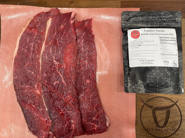 Jerky Do It Yourself: 5lb Alberta Beef and Country Seasoning Packs:  Cut Rite's special Country Smoke Flavour Packs for Do It Yourself Kits (DIY)