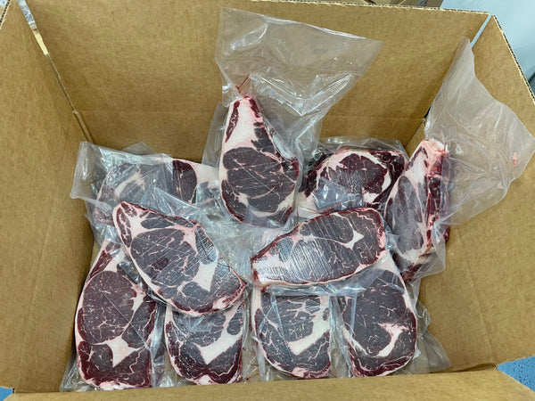 STEAK BOX: 10 Ribeye Steaks 3/4 inch to 1 inch $289.95: THE BIG STEAK SALE